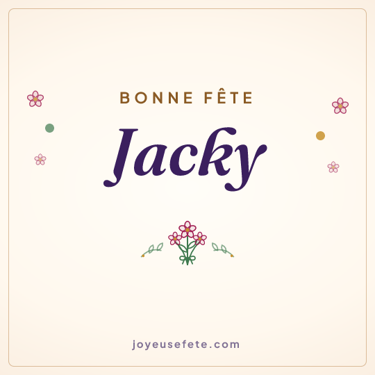 Image carrée « Bonne fête Jacky » pour WhatsApp