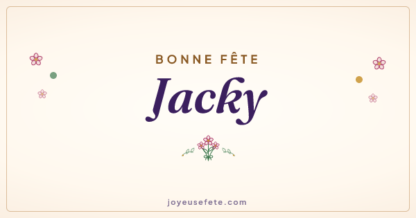 Image « Bonne fête Jacky » au format large