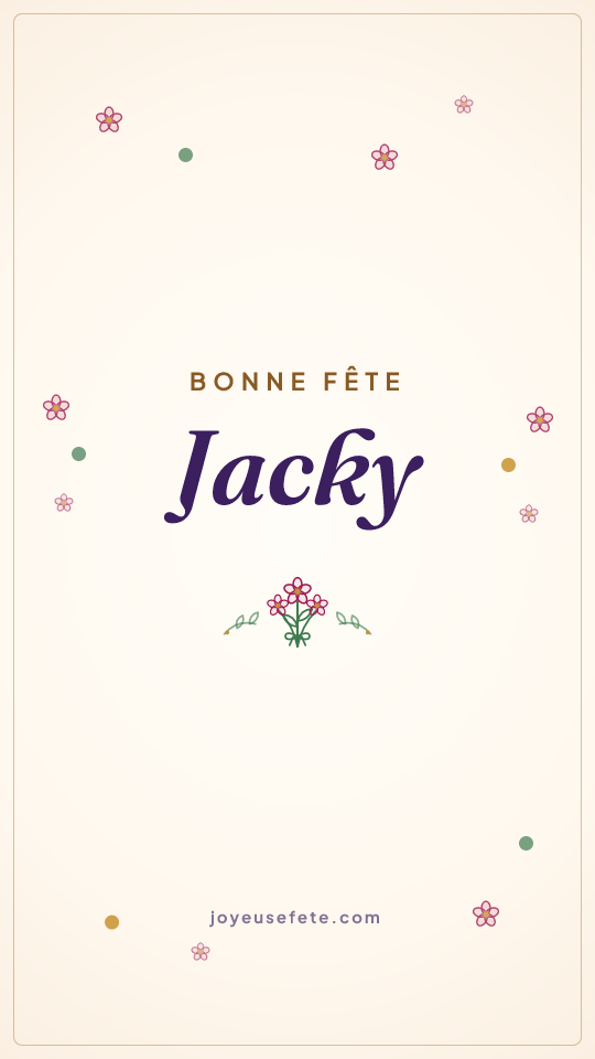 Image « Bonne fête Jacky » au format story