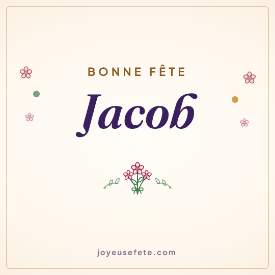 Image carrée « Bonne fête Jacob » pour WhatsApp