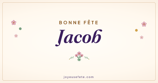 Image « Bonne fête Jacob » au format large