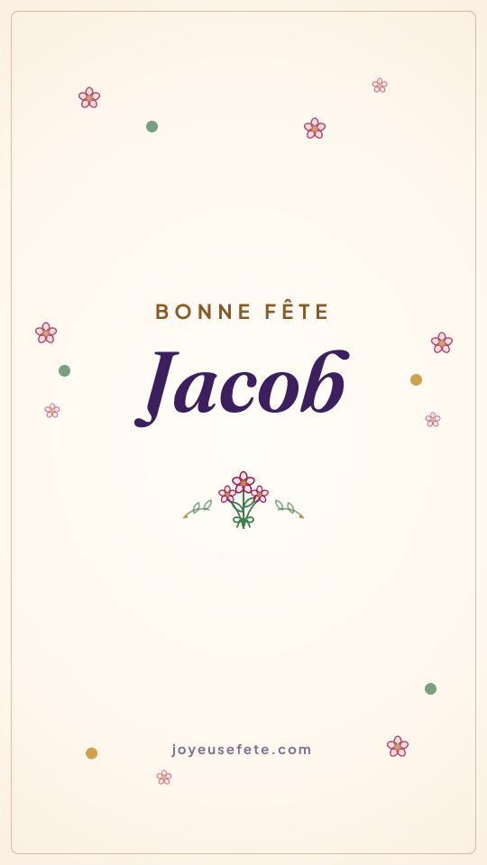 Image « Bonne fête Jacob » au format story