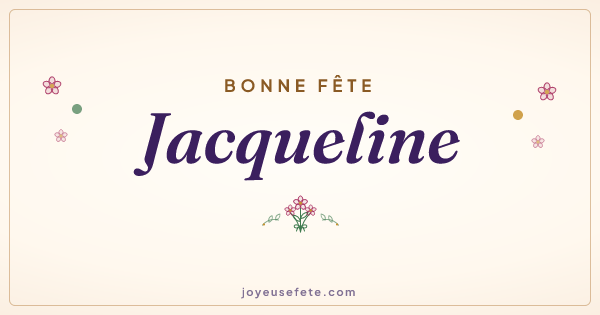 Image « Bonne fête Jacqueline » au format large