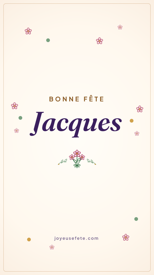 Image « Bonne fête Jacques » au format story