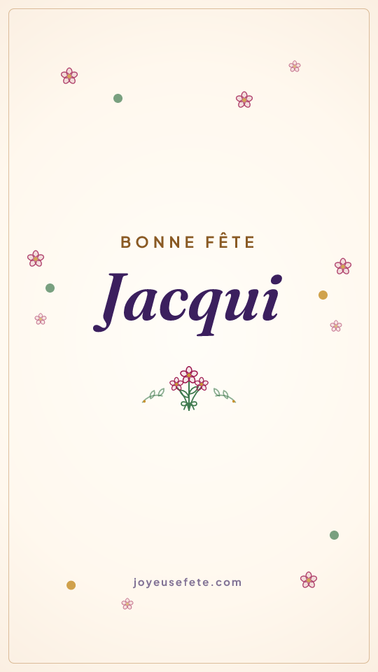Image « Bonne fête Jacqui » au format story
