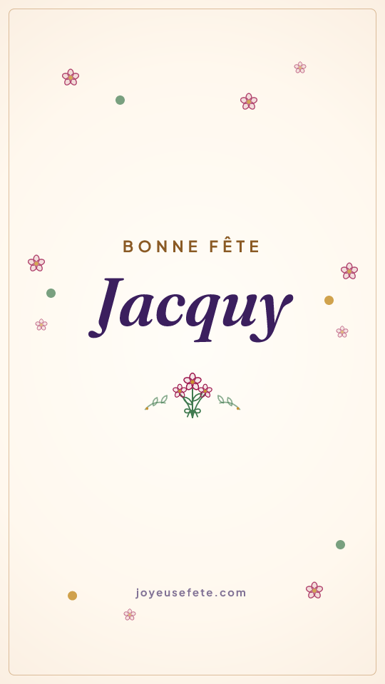 Image « Bonne fête Jacquy » au format story