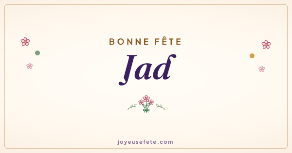 Image « Bonne fête Jad » au format large