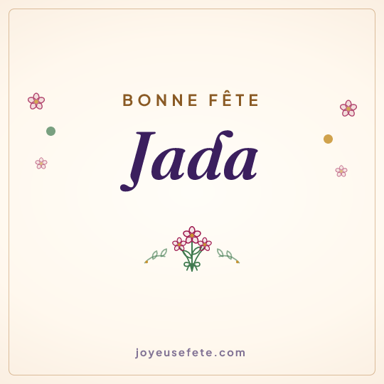 Image carrée « Bonne fête Jada » pour WhatsApp