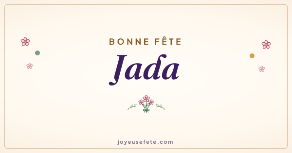 Image « Bonne fête Jada » au format large