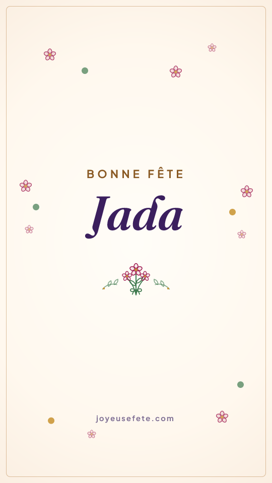 Image « Bonne fête Jada » au format story