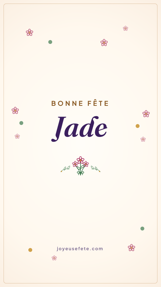 Image « Bonne fête Jade » au format story