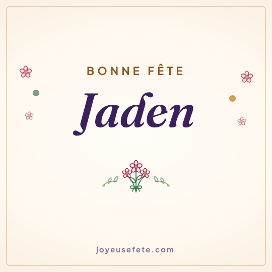 Image carrée « Bonne fête Jaden » pour WhatsApp