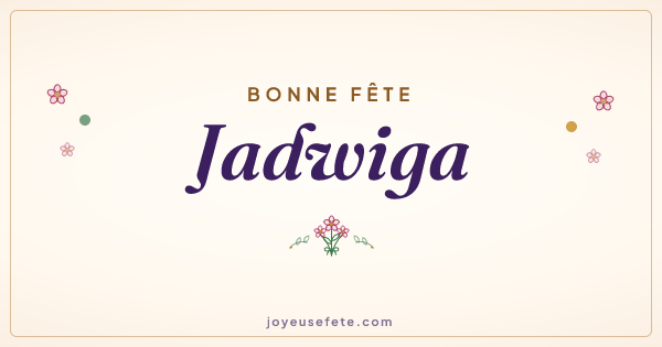 Image « Bonne fête Jadwiga » au format large