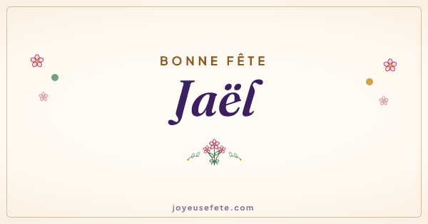 Image « Bonne fête Jaël » au format large