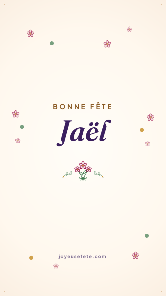 Image « Bonne fête Jaël » au format story