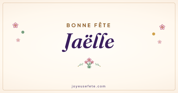 Image « Bonne fête Jaëlle » au format large