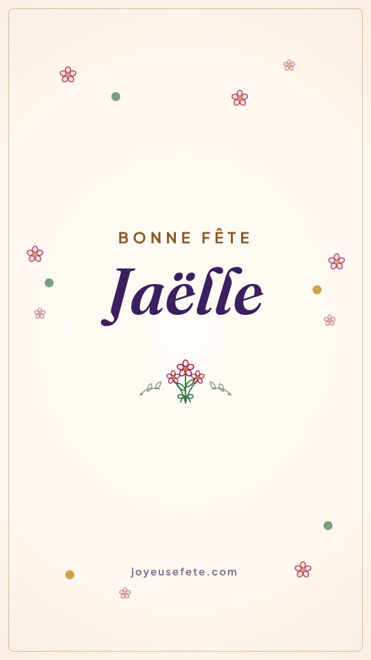 Image « Bonne fête Jaëlle » au format story