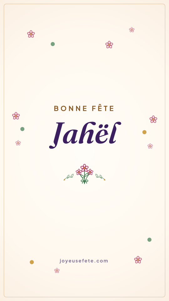 Image « Bonne fête Jahël » au format story