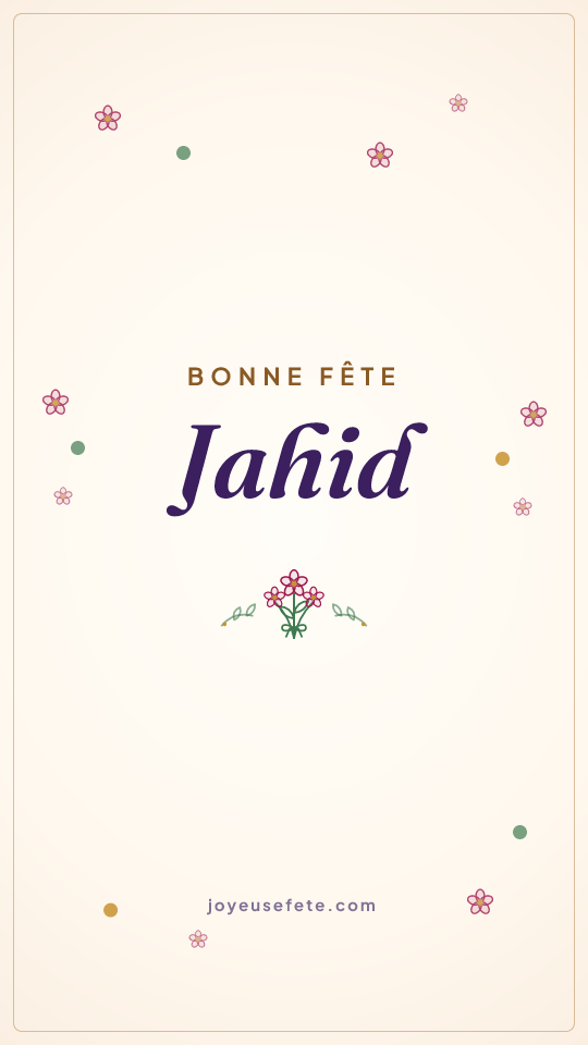 Image « Bonne fête Jahid » au format story