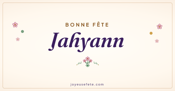Image « Bonne fête Jahyann » au format large