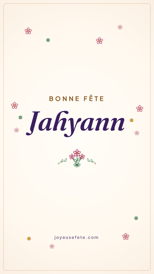 Image « Bonne fête Jahyann » au format story