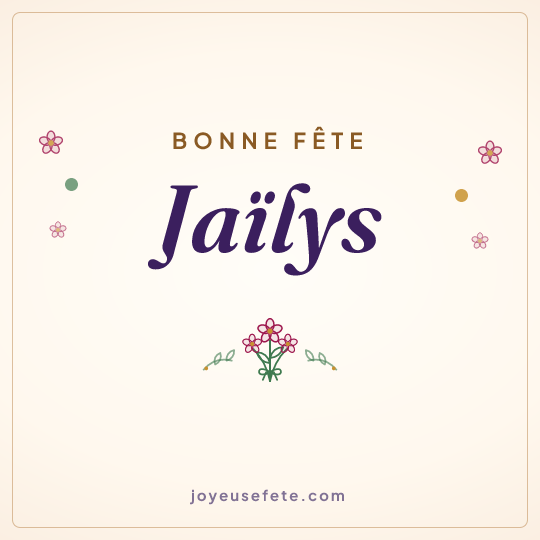 Image carrée « Bonne fête Jaïlys » pour WhatsApp