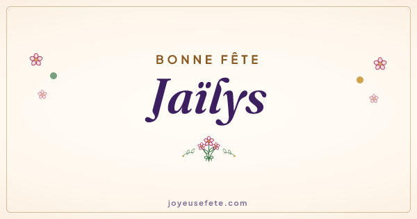 Image « Bonne fête Jaïlys » au format large
