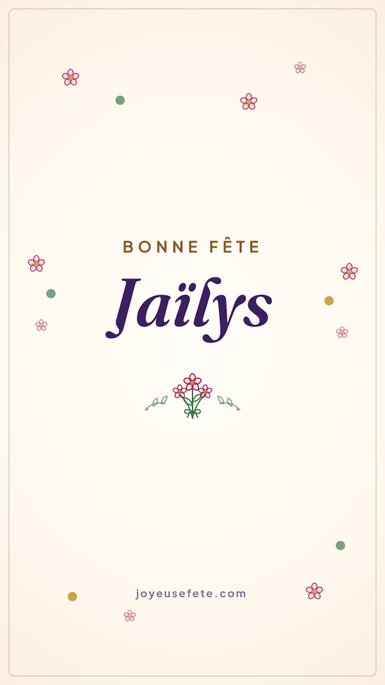 Image « Bonne fête Jaïlys » au format story