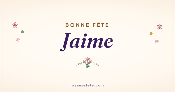 Image « Bonne fête Jaime » au format large