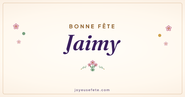 Image « Bonne fête Jaimy » au format large