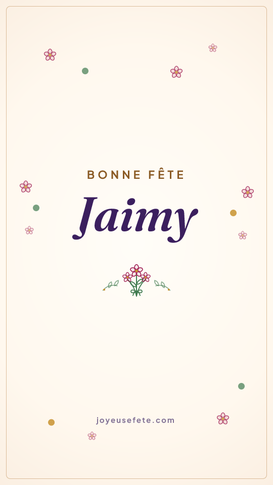 Image « Bonne fête Jaimy » au format story