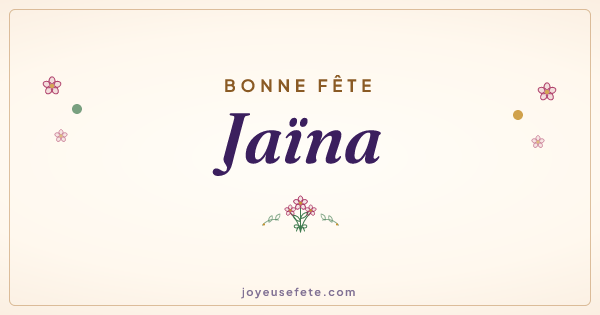 Image « Bonne fête Jaïna » au format large