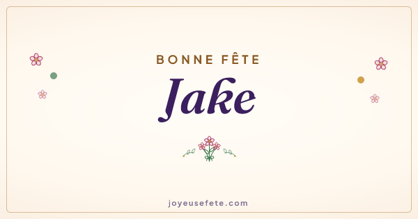 Image « Bonne fête Jake » au format large