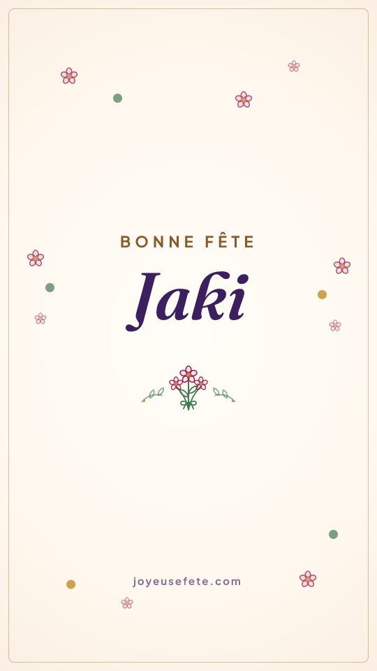Image « Bonne fête Jaki » au format story