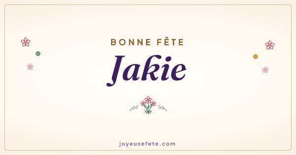 Image « Bonne fête Jakie » au format large