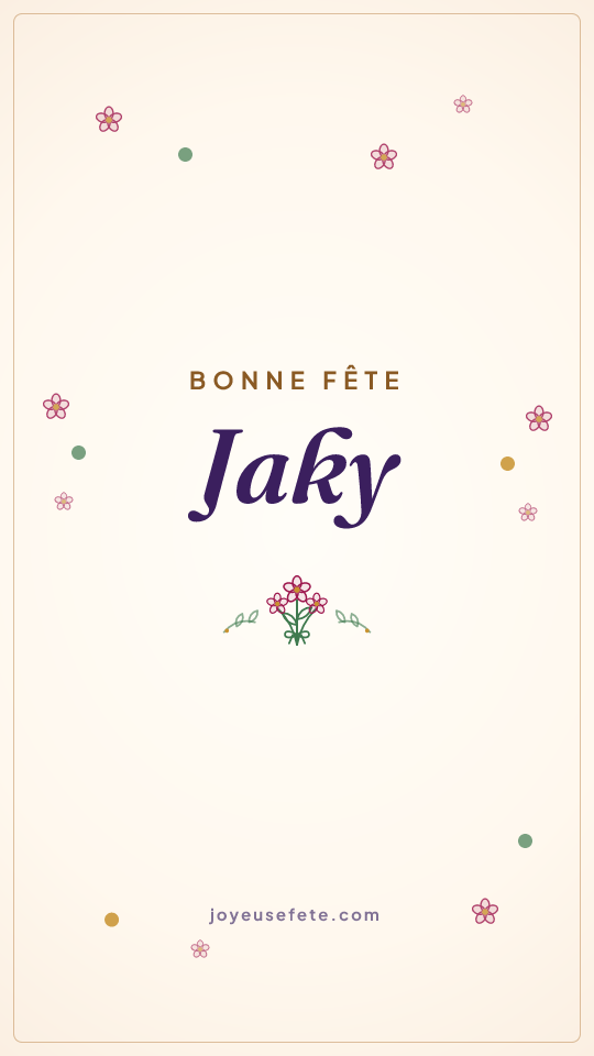 Image « Bonne fête Jaky » au format story