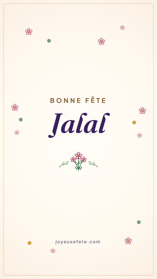 Image « Bonne fête Jalal » au format story