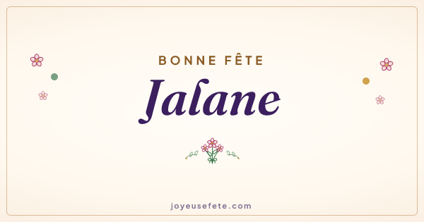 Image « Bonne fête Jalane » au format large
