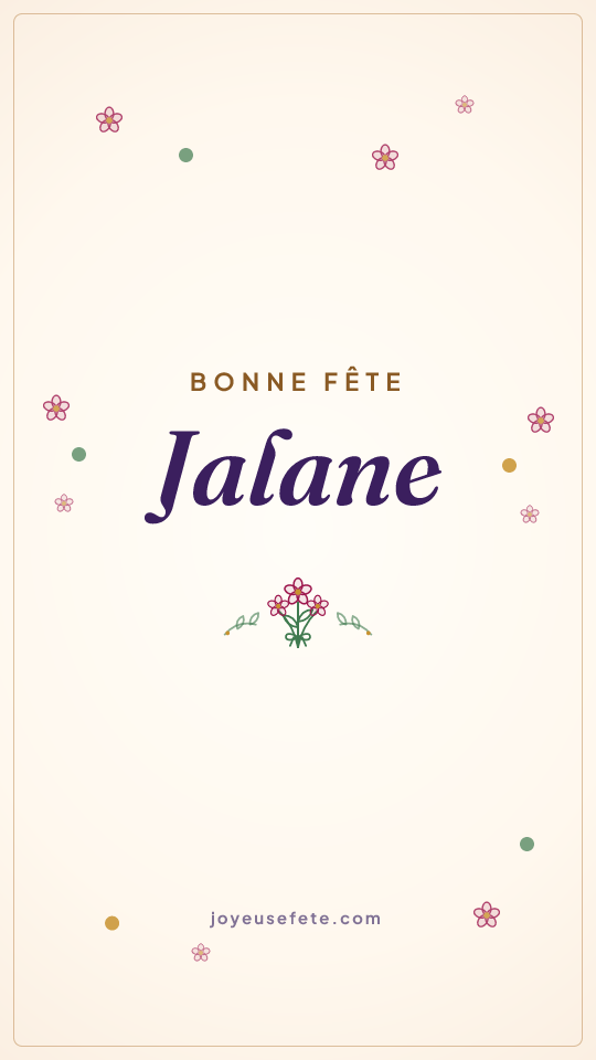 Image « Bonne fête Jalane » au format story