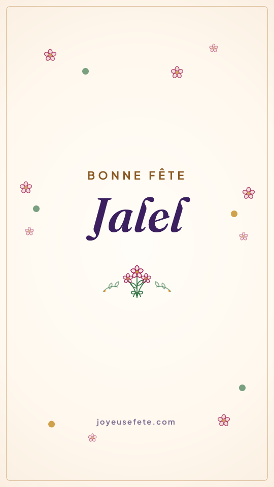 Image « Bonne fête Jalel » au format story