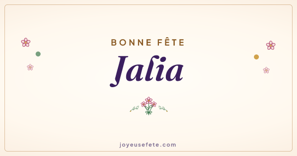 Image « Bonne fête Jalia » au format large