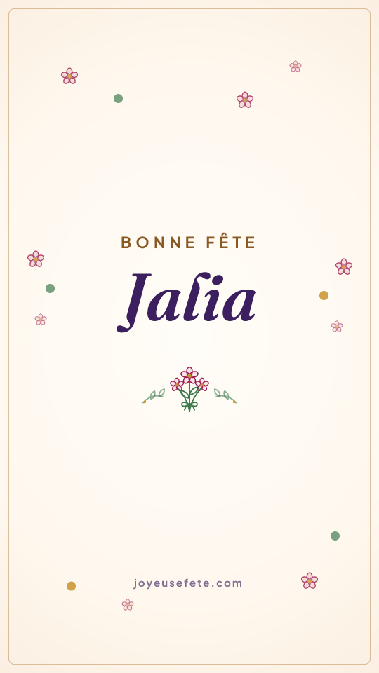 Image « Bonne fête Jalia » au format story