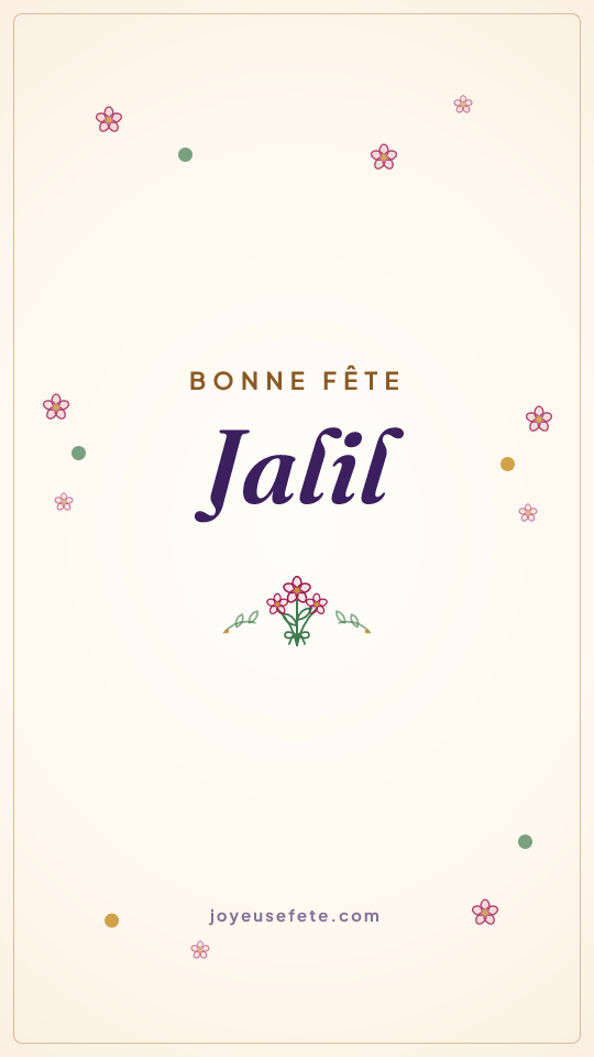 Image « Bonne fête Jalil » au format story
