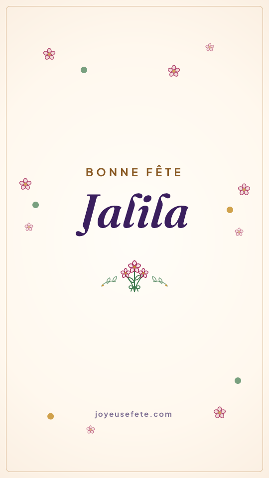 Image « Bonne fête Jalila » au format story