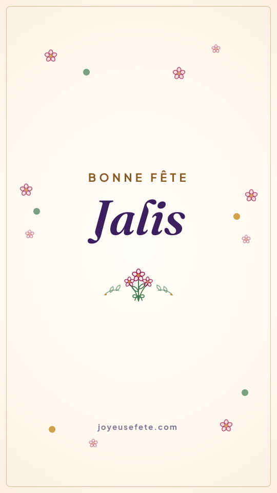 Image « Bonne fête Jalis » au format story