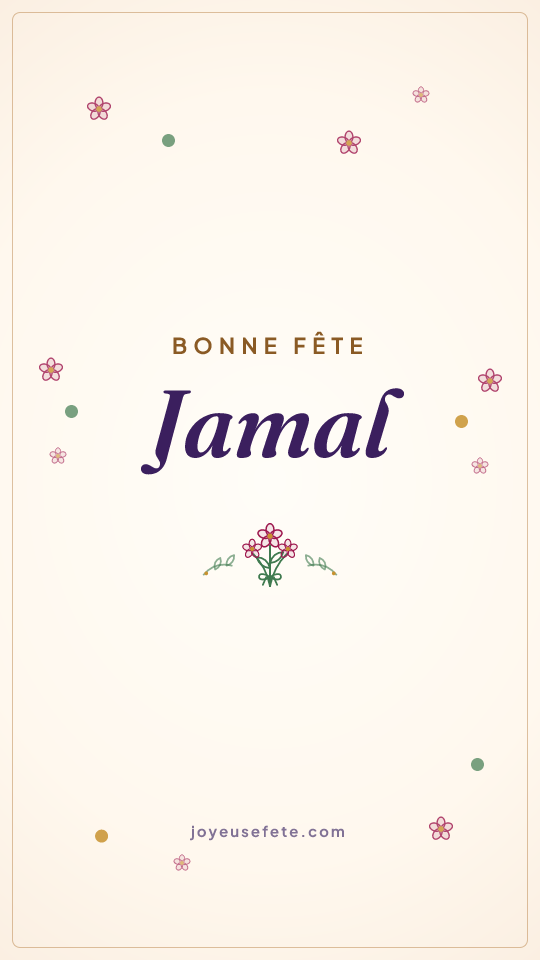 Image « Bonne fête Jamal » au format story