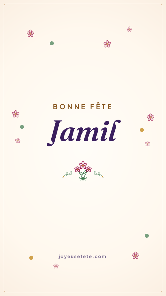 Image « Bonne fête Jamil » au format story
