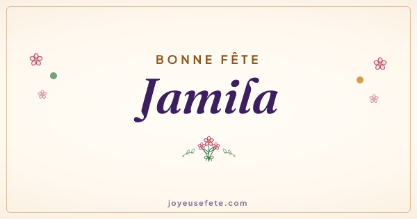 Image « Bonne fête Jamila » au format large