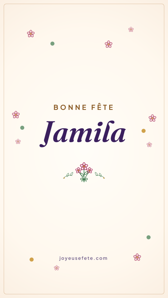 Image « Bonne fête Jamila » au format story