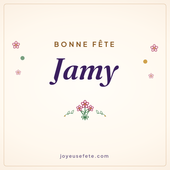 Image carrée « Bonne fête Jamy » pour WhatsApp